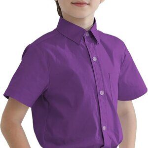 NWOT 12 Boys' Short Sleeve Button Down Dress Shirt